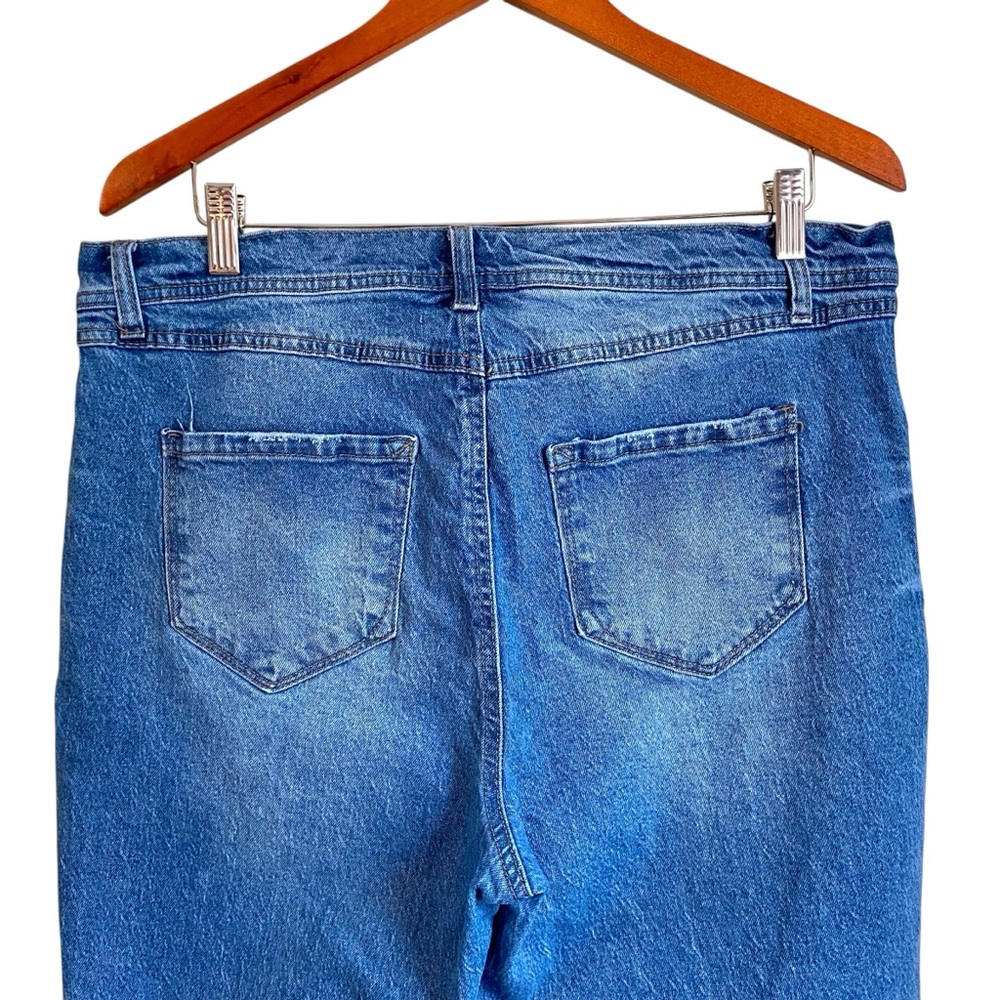 KENSIE Mila Relaxed Straight Leg Blue Jeans Size 14/32 Stretchy - Picture 10 of 14